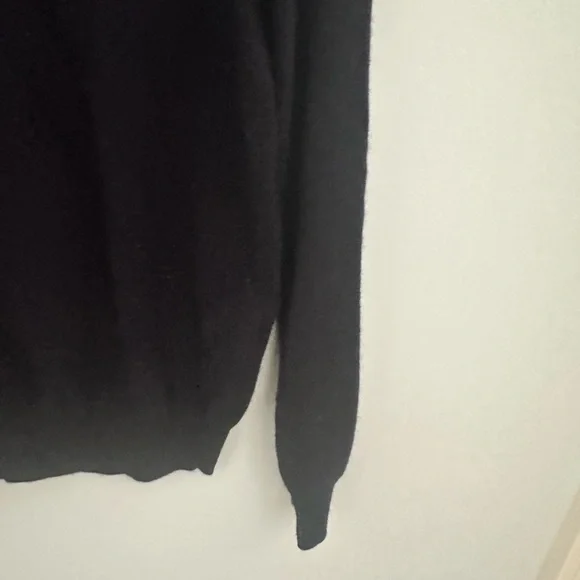 Lingua Franca Women's Black Sweater with Pink Embroidery - Picture 6 of 8